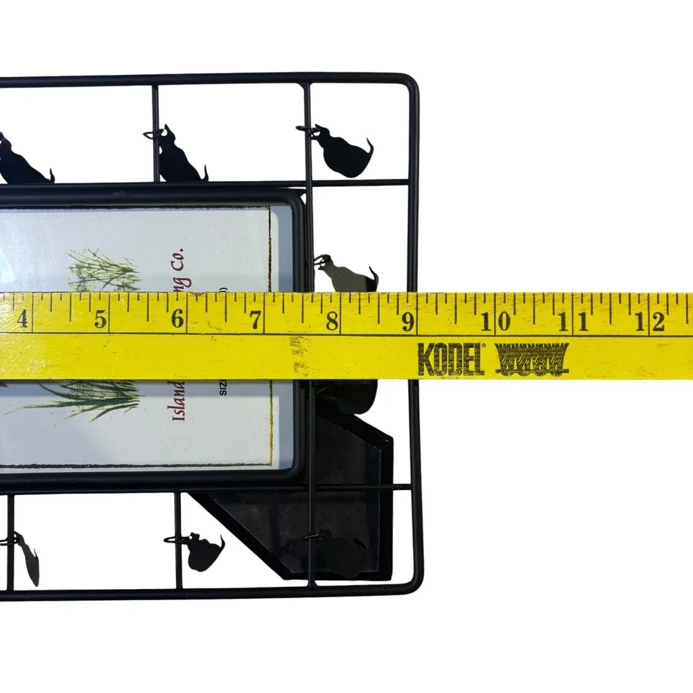 Island Trading Dennis East Intl Black Metal Wire Cat Silhouette 4x6 Pic Frame